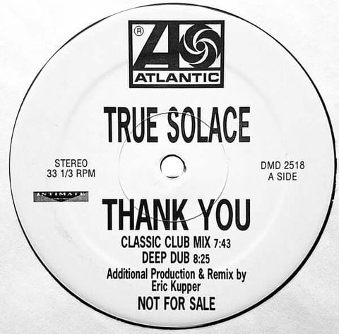 True Solace : Thank You (12", Promo) is available for sale at our shop at a great price. We have a huge collection of Vinyl's, CD's, Cassettes & other formats available for sale for music lovers - Vinyl Record