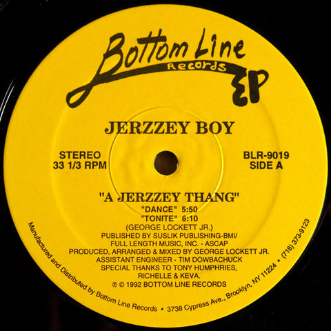 Jerzzey Boy : A Jerzzey Thang (12", EP) - Vinyl Record