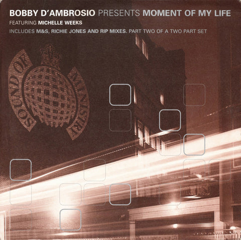 Bobby D'Ambrosio Featuring Michelle Weeks : Moment Of My Life (12", 2/2) - Vinyl Record