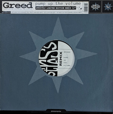 Greed Featuring Ricardo Da Force : Pump Up The Volume (12", Ltd) - Vinyl Record