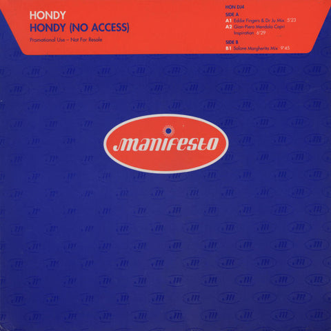 Hondy : Hondy (No Access) (12", Promo) - Vinyl Record