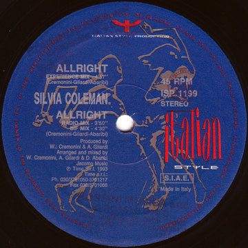 Silvia Coleman : Allright (12