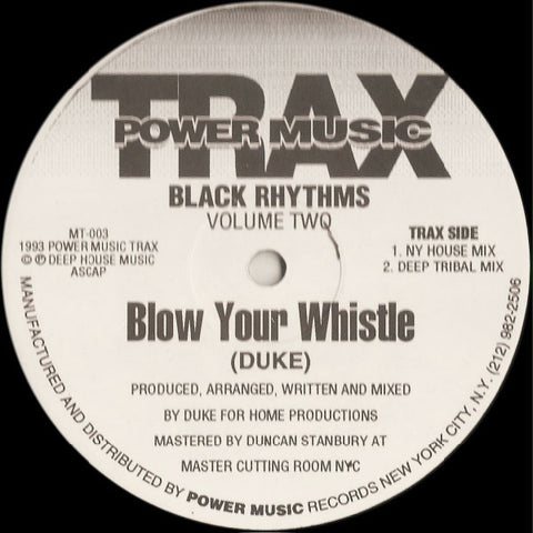 Black Rhythms : Blow Your Whistle (12") - Vinyl Record