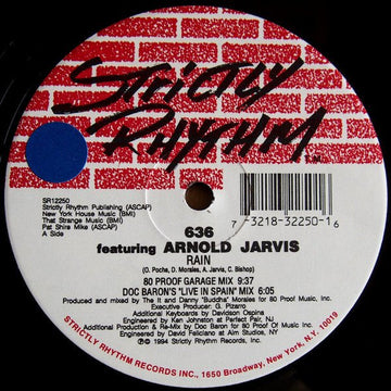 636 Featuring Arnold Jarvis - Rain Vinyl Vinly Record