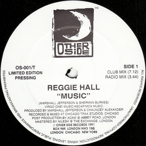 Reggie Hall : Music (12", Ltd) - Vinyl Record