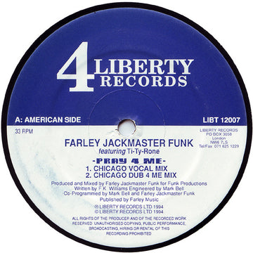 Farley Jackmaster Funk* Featuring Ti-Ty-Rone : Pray 4 Me (12