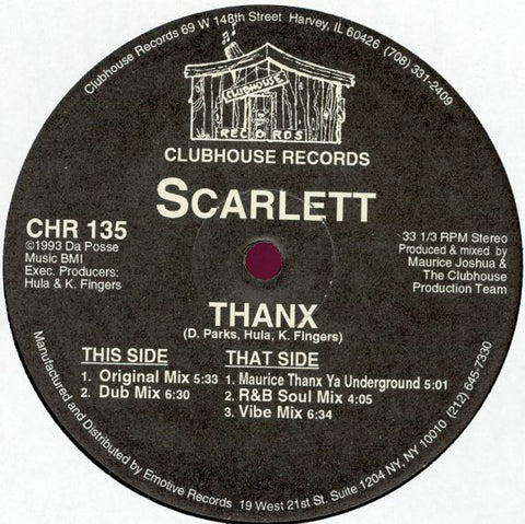 Scarlett : Thanx (12") - Vinyl Record