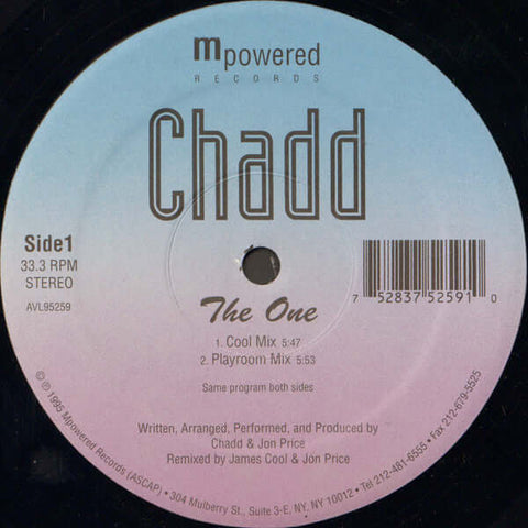 Chadd : The One (12") is available for sale at our shop at a great price. We have a huge collection of Vinyl's, CD's, Cassettes & other formats available for sale for music lovers - Vinyl Record