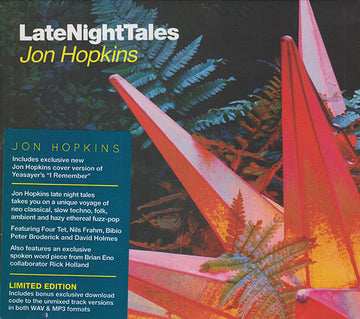 Jon Hopkins : LateNightTales (CD, Ltd, Mixed) Vinly Record