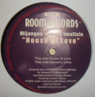 Mijangos Featuring Imaltzin* : House Of Love (12") - Vinyl Record