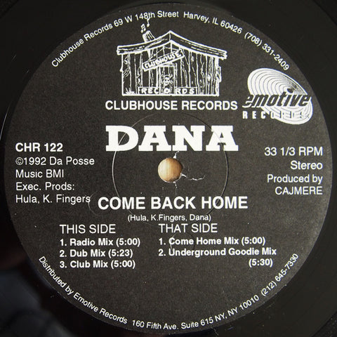 Dana* : Come Back Home (12") - Vinyl Record