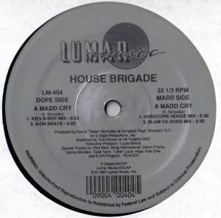 House Brigade : A Madd Cry (12") - Vinyl Record