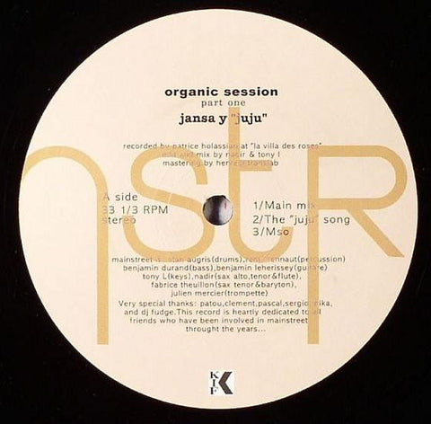 Mainstreet (2) : The Organic Session Part One (12") - Vinyl Record