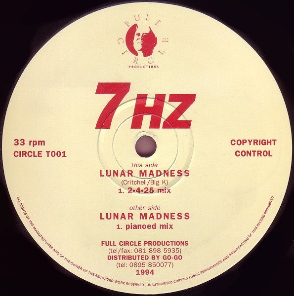7 HZ - Lunar Madness Vinyl