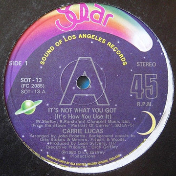 Carrie Lucas : It's Not What You Got (It's How You Use It) (12