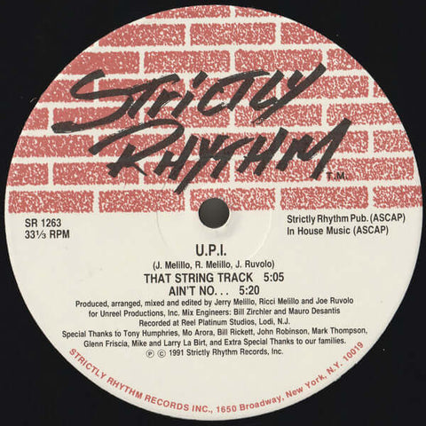 U.P.I.* : That String Track (12") is available for sale at our shop at a great price. We have a huge collection of Vinyl's, CD's, Cassettes & other formats available for sale for music lovers - Vinyl Record