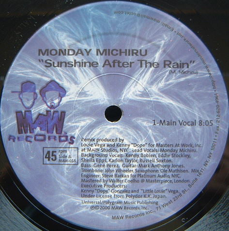 Monday Michiru : Sunshine After The Rain (12") - Vinyl Record