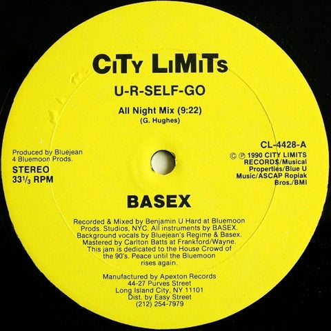 Basex : U-R-SELF-GO (12") - Vinyl Record