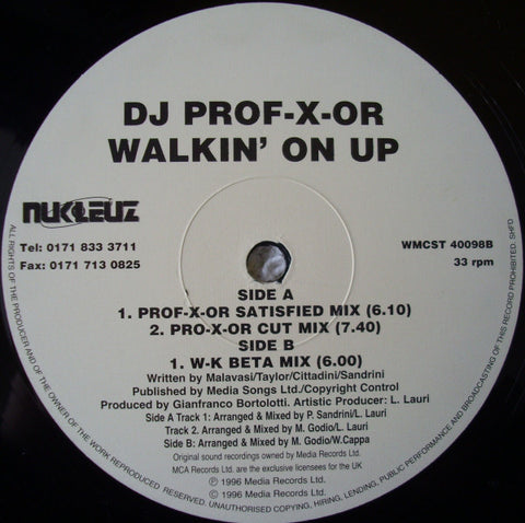 DJ Prof-X-Or* : Walkin' On Up - The Remixes (12") - Vinyl Record