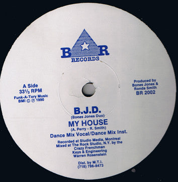 B.J.D.* : My House (12") - Vinyl Record