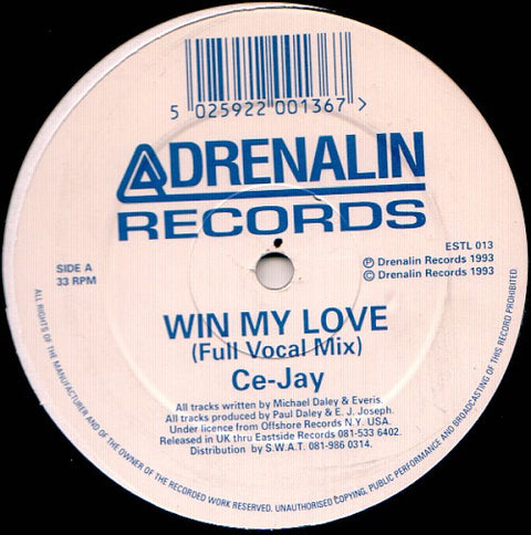 Ce-Jay : Win My Love (12") - Vinyl Record