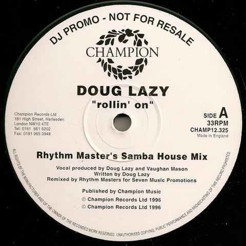 Doug Lazy : Rollin' On (2x12", Promo) - Vinyl Record