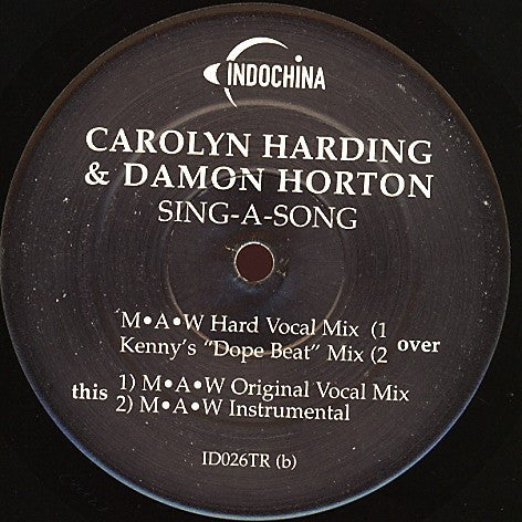 Carolyn Harding & Damon Horton : Sing A Song (12", Promo) - Vinyl Record