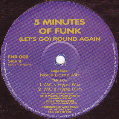 5 Minutes Of Funk : (Let's Go) Round Again (12", Blu) - Vinyl Record