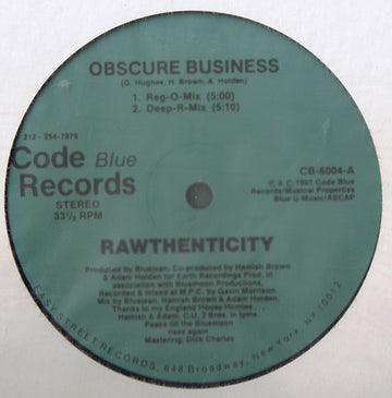 Rawthenticity : Obscure Business (12