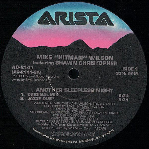 Mike "Hitman" Wilson Featuring Shawn Christopher : Another Sleepless Night (12") - Vinyl Record