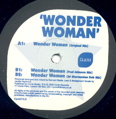 Bernard Badie Feat. Jackie Haywood : Wonder Woman (12") - Vinyl Record