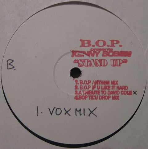 B.O.P* Presents Kenny Bobien : Stand Up (12", TP) - Vinyl Record