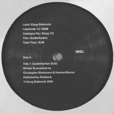 Misc. : Goetterfunken (12") - Vinyl Record