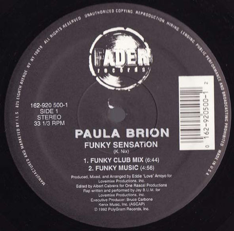 Paula Brion : Funky Sensation (12") - Vinyl Record