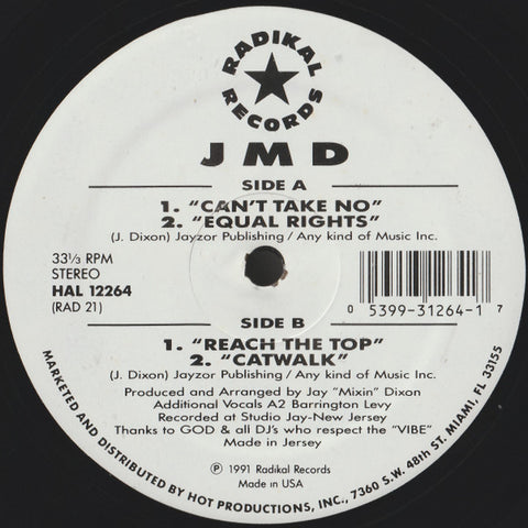 J M D : Can't Take No (12") - Vinyl Record