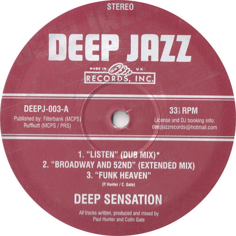 Deep Sensation : Five Track Extended Play (12", EP) - Vinyl Record