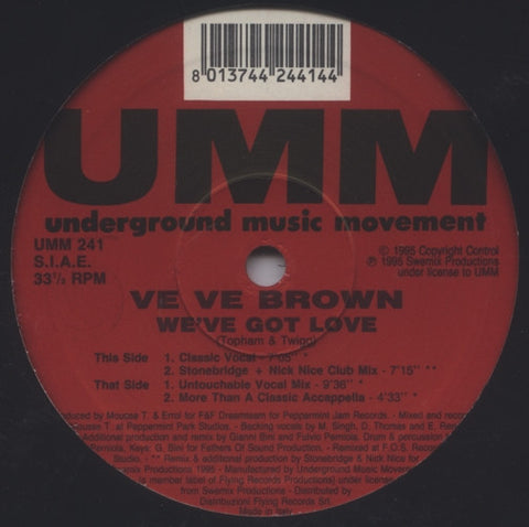 Ve Ve Brown* : We've Got Love (12") - Vinyl Record