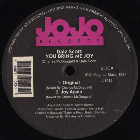 Dale Scott : You Bring Me Joy (12") - Vinyl Record