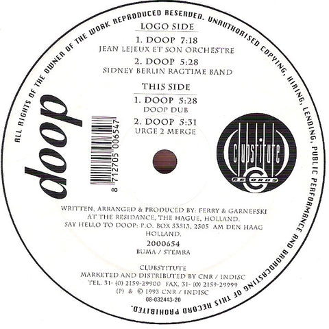 Doop : Doop (12") - Vinyl Record