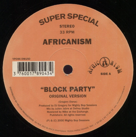 Africanism : Block Party (12", Single) - Vinyl Record