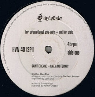 Saint Etienne : Like A Motorway (12", Promo) - Vinyl Record