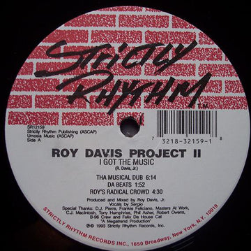 Roy Davis Project II* : I Got The Music (12