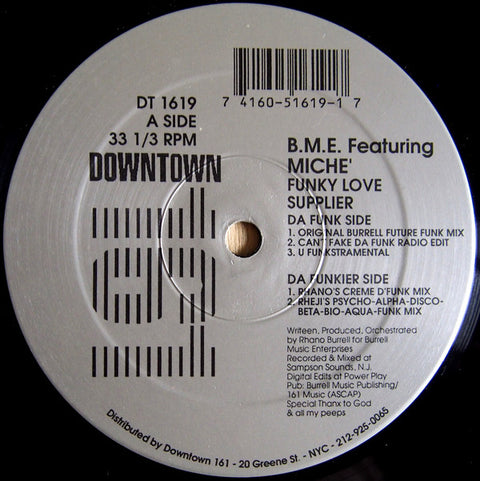 B.M.E. Featuring Miché* : Funky Love Supplier (12") - Vinyl Record