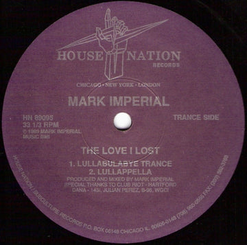 Mark Imperial : The Love I Lost (Remix) (12