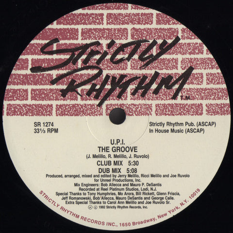 U.P.I.* : The Groove / She's A Freak (12") - Vinyl Record