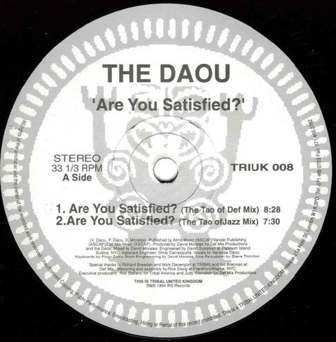 The Daou : Are You Satisfied? (2x12") - Vinyl Record