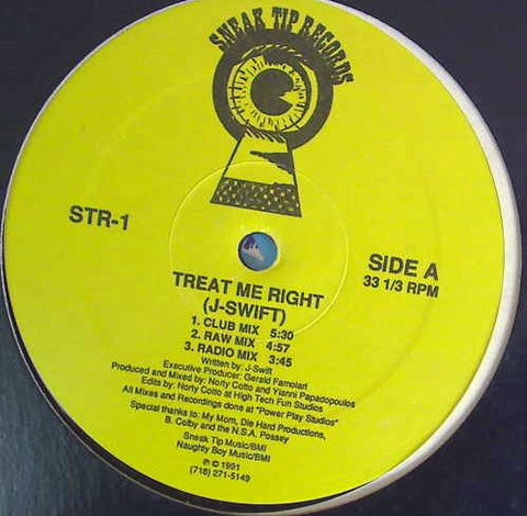 J-Swift (2) : Treat Me Right (12") - Vinyl Record