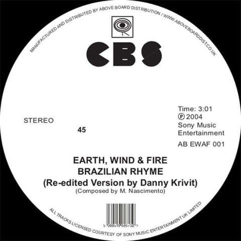 Earth, Wind And Fire - Brazilian Rhyme - Artists Earth, Wind And Fire Genre Disco, Reissue Release Date 21 Apr 2023 Cat No. ABEWAF001 Format 12" Black Vinyl - CBS - CBS - CBS - CBS - Vinyl Record
