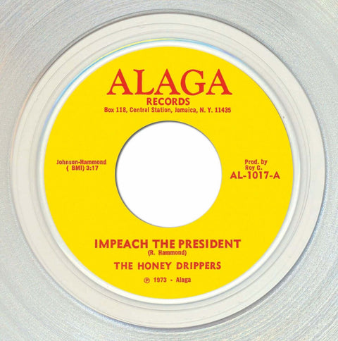 Artists The Honey Drippers Style Funk Release Date 2 Aug 2024 Cat No. AL1017CLEAR Format 7" Clear Vinyl, Ltd. 150 Copies - Vinyl Record