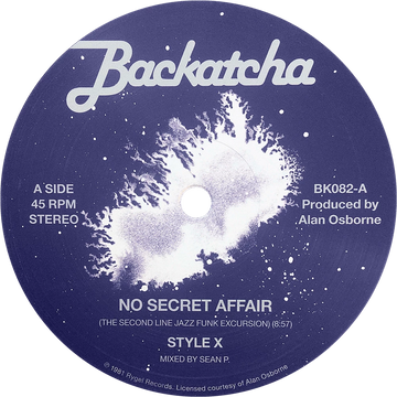Style X - No Secret Affair (SEAN P. & GE-OLOGY Mixes) - Artists Style X Genre Brit-Funk, Jazz-Funk, Reissue Release Date 17 Nov 2023 Cat No. BK082 Format 12